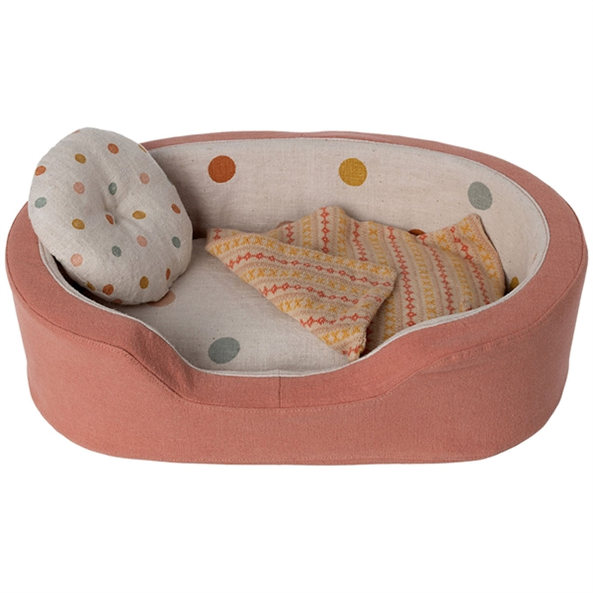 Maileg Dog Basket Coral