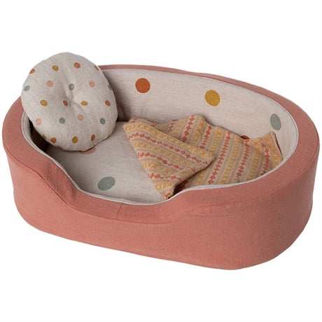 Maileg Dog Basket Coral