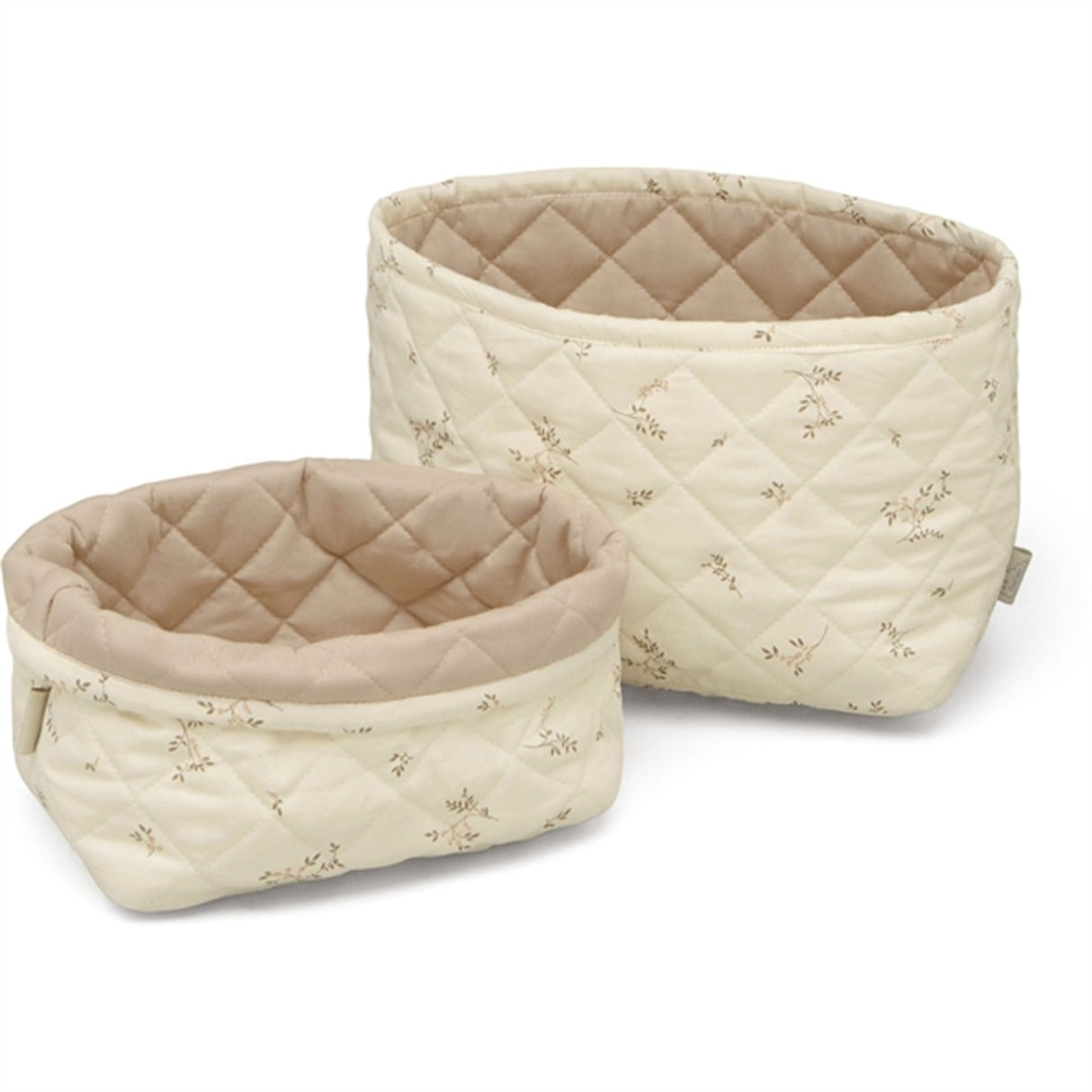 Cam Cam Copenhagen Quilted Storage Basket 2-pack Ashley, Latte