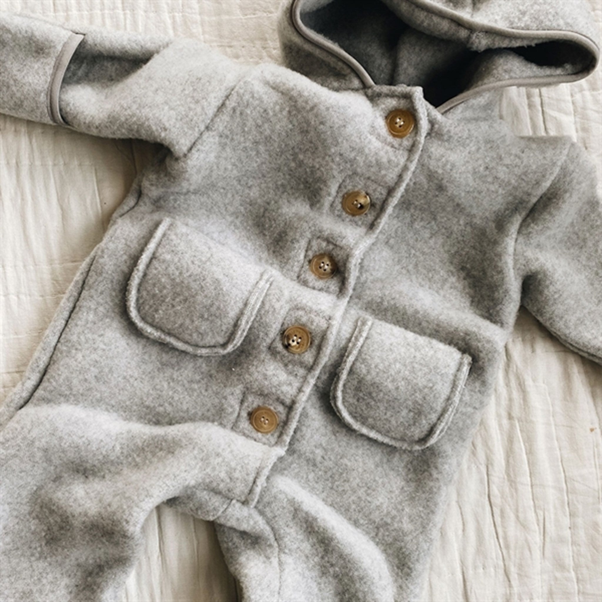 lalaby Grey Melange Teddy Jumpsuit 3