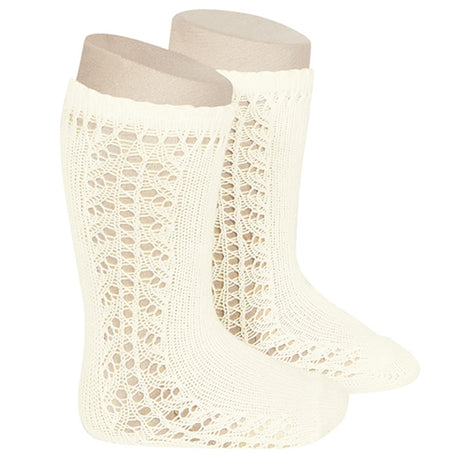 Cóndor Openwork Knee Socks Beige