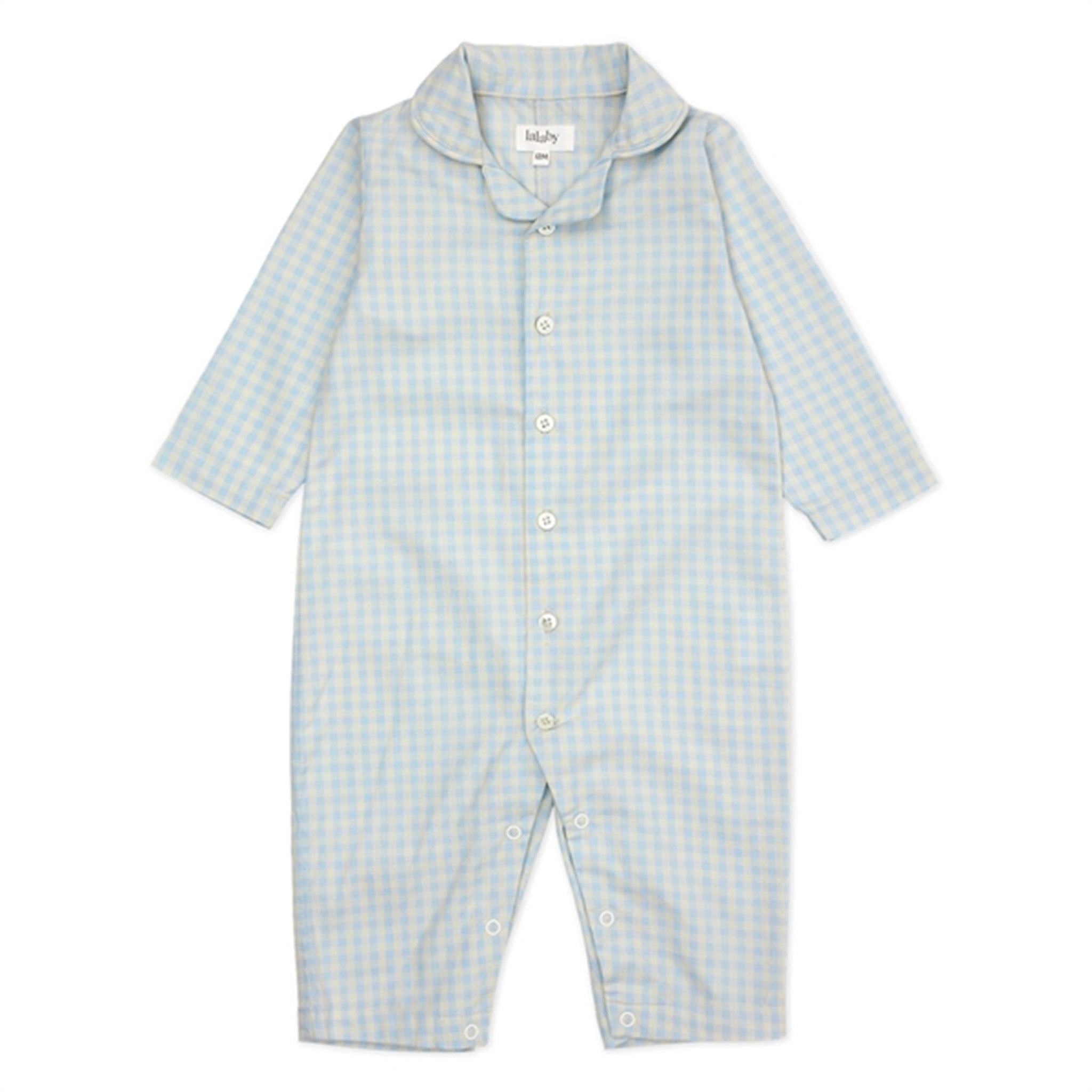 lalaby Blue Gingham Classic PJ Suit