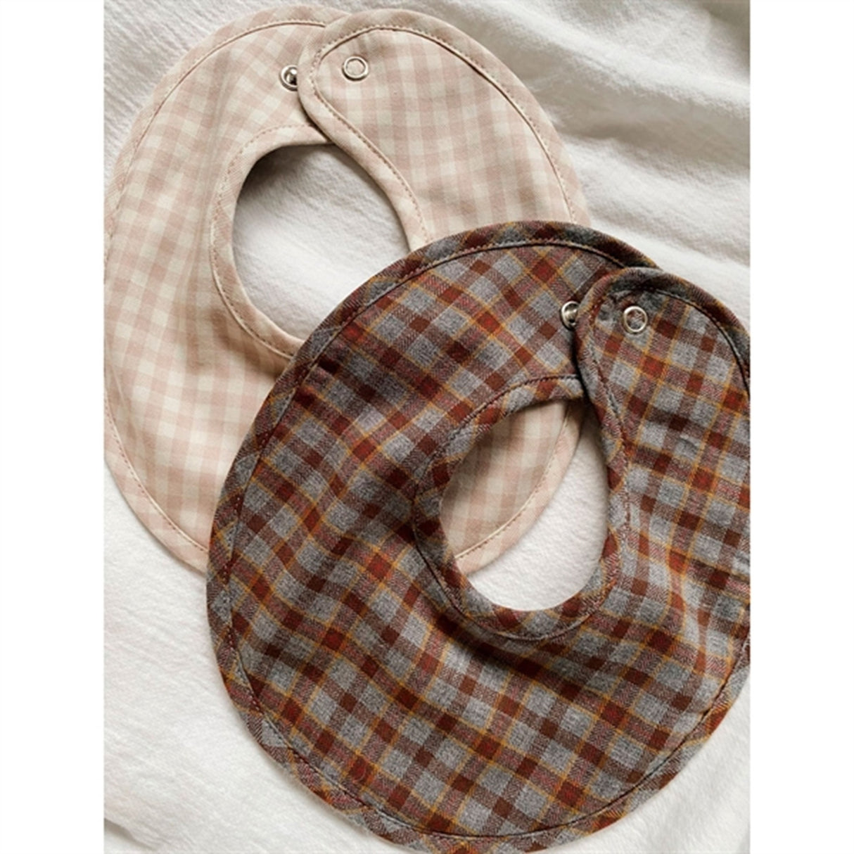 lalaby Grey Check Bibi Bib