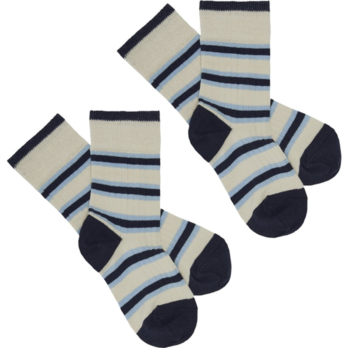 FUB 2-Pack Strip Socks Dark Navy