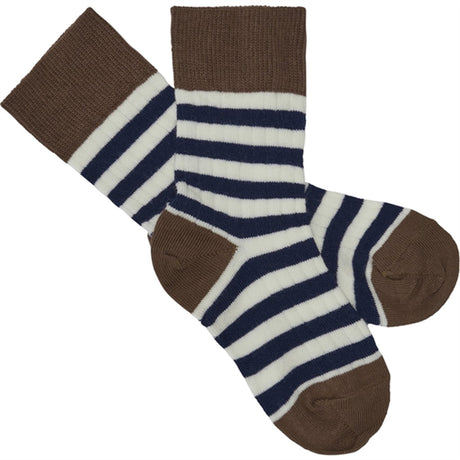 FUB 2-Pack Classic Striped Socks Amber/Royal Blue