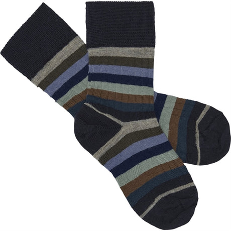 FUB 2-Pack Classic Striped Socks Dark Navy/Multi Stripe