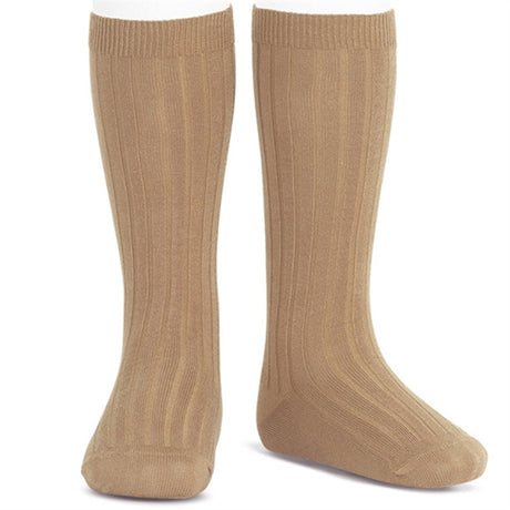 Cóndor Kneehigh Socks Rib Camel