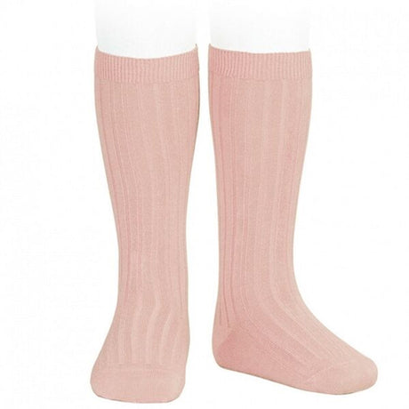 Cóndor Kneehigh Socks Rib Old Rose