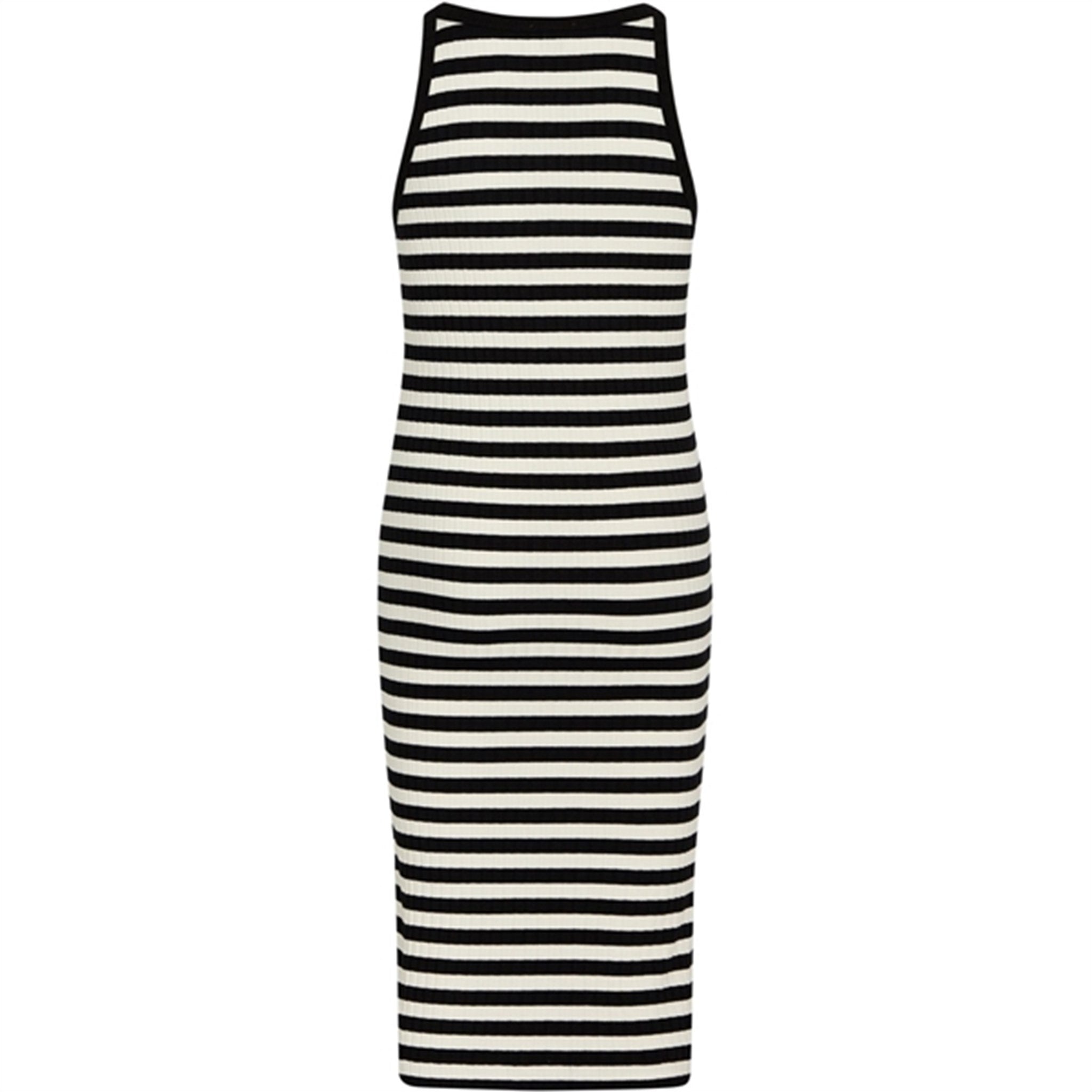 Mads Nørgaard 5x5 Classic Stripe Carnile Dress Black/Vanilla Ice 4