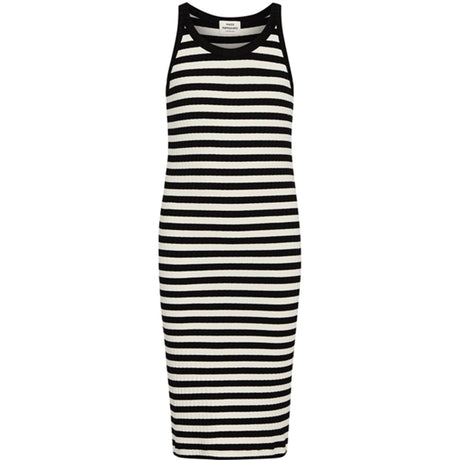 Mads Nørgaard 5x5 Classic Stripe Carnile Dress Black/Vanilla Ice