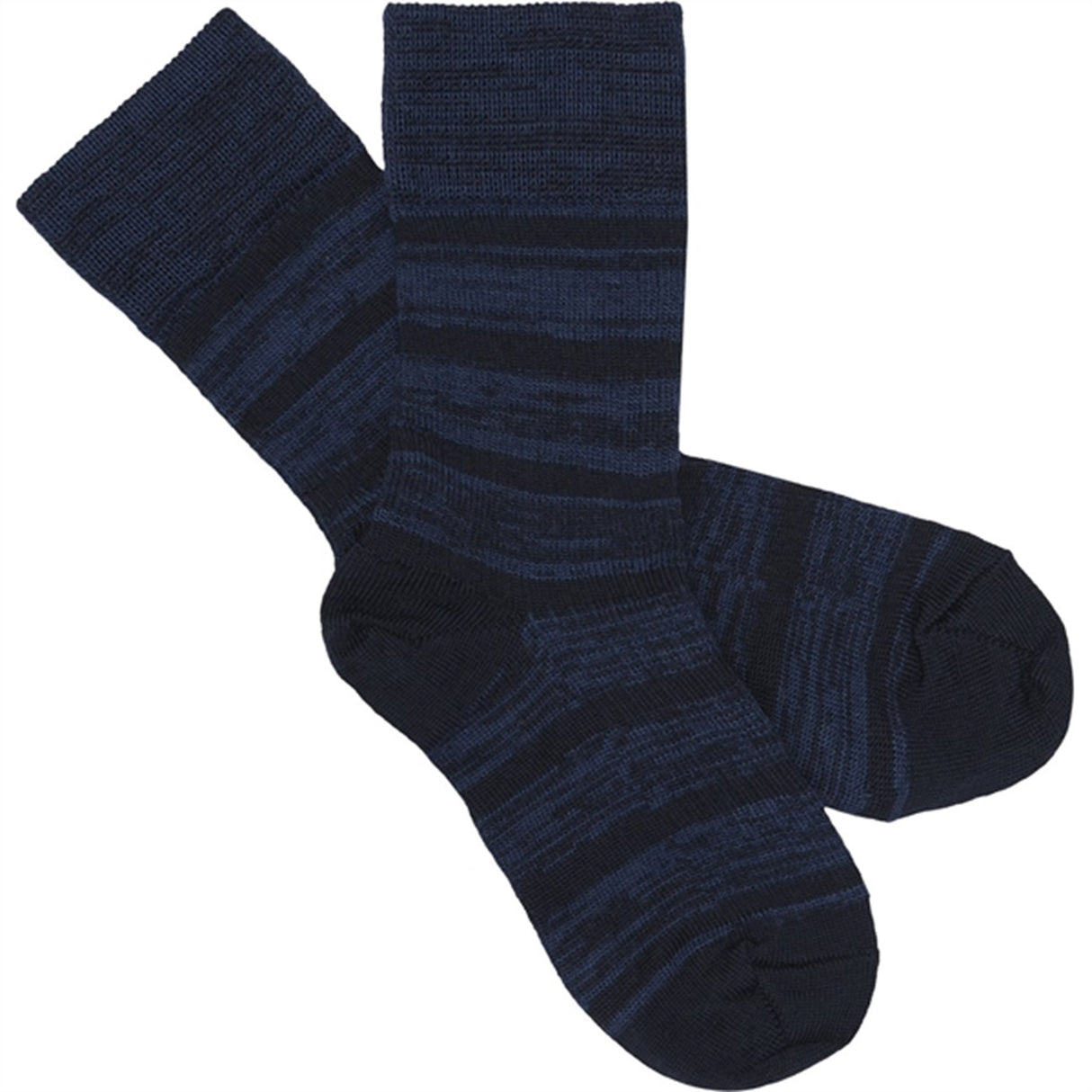 FUB 2-Pack Melange Striped Socks Royal Blue/Dark Navy