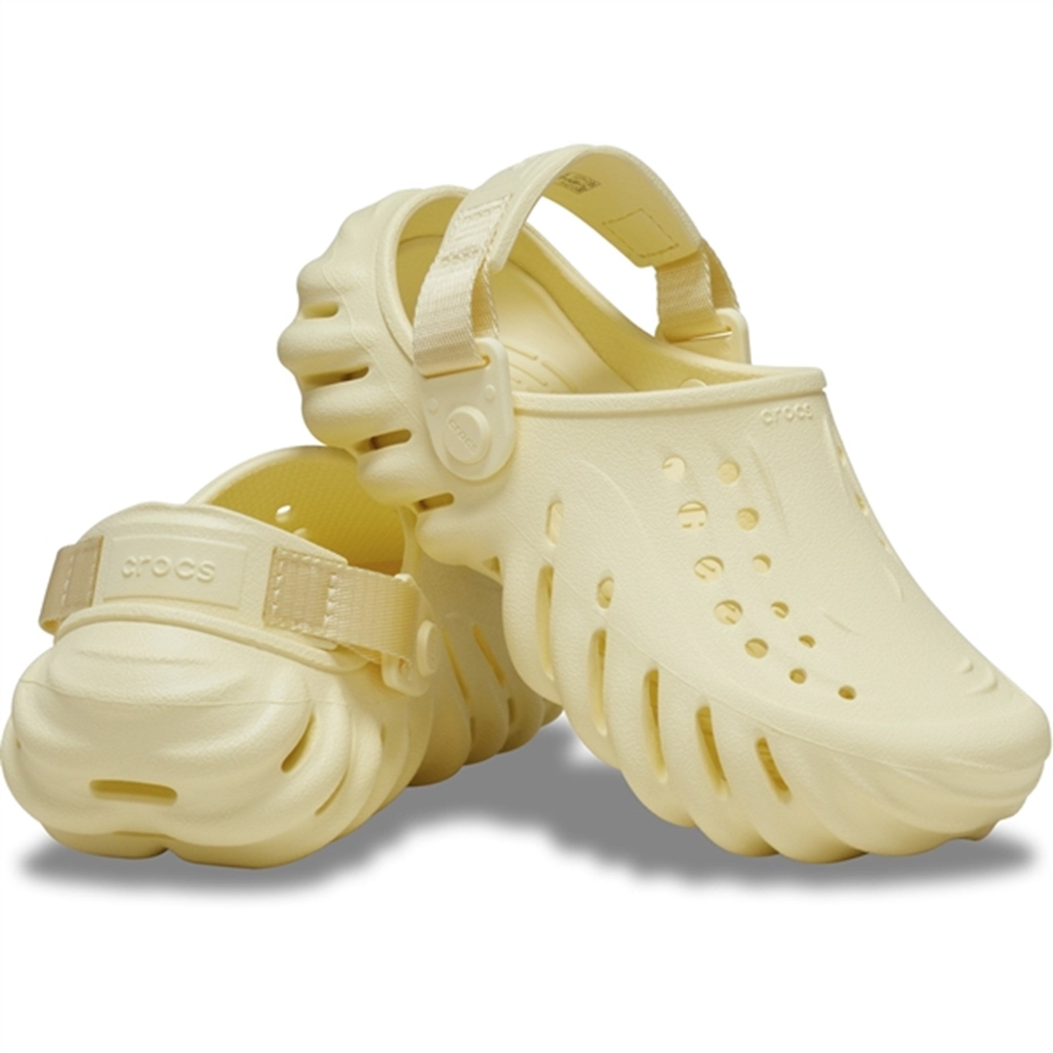 Pastel yellow crocs hotsell