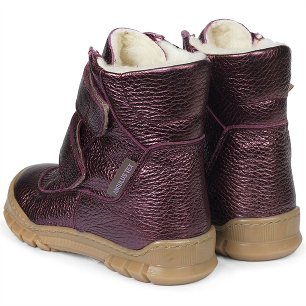 Angulus Tex Boots w Velcro Plum Shine 3