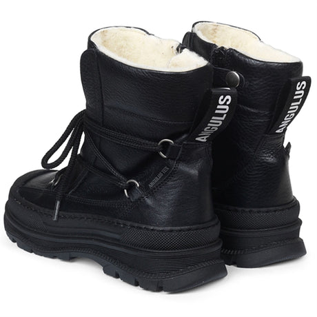 Angulus Tex Boots w Tie And Zipper Black 2