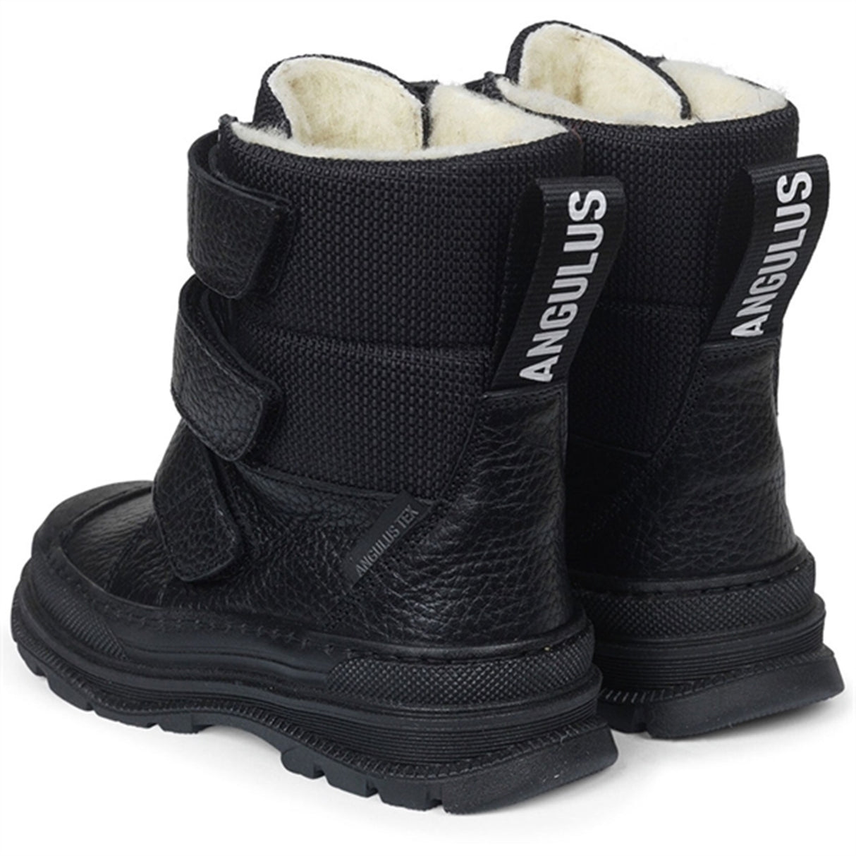 Angulus Tex-Boots w Velcro And Wool Lining Black 4