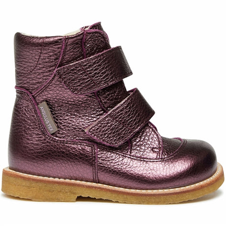 Angulus Tex Boots w Velcro Plum Shine 2
