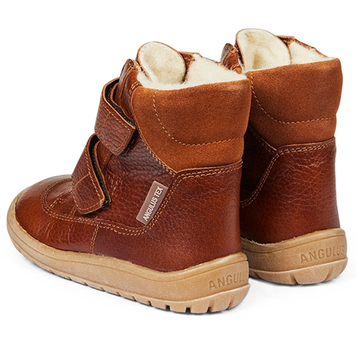 Angulus Tex-Boots With Velcro Cognac/Cognac 3