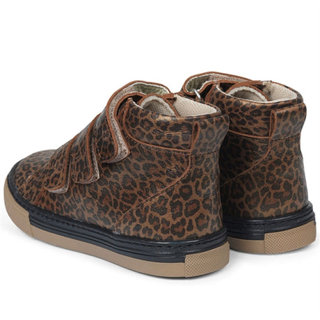 Angulus Tex Sneaker w Velcro Brown Leo