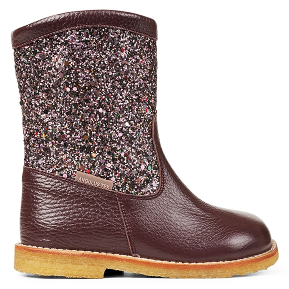 Angulus Tex Boots With Zipper Bordeaux/Bordeaux Multi Glitter 2