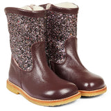 Angulus Tex Boots With Zipper Bordeaux/Bordeaux Multi Glitter