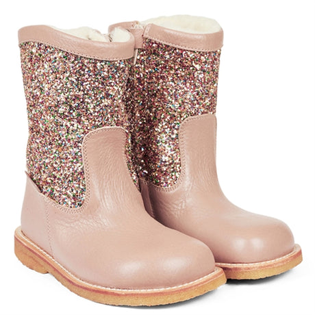 Angulus Tex Boots With Zipper Make Up/Multi Glitter