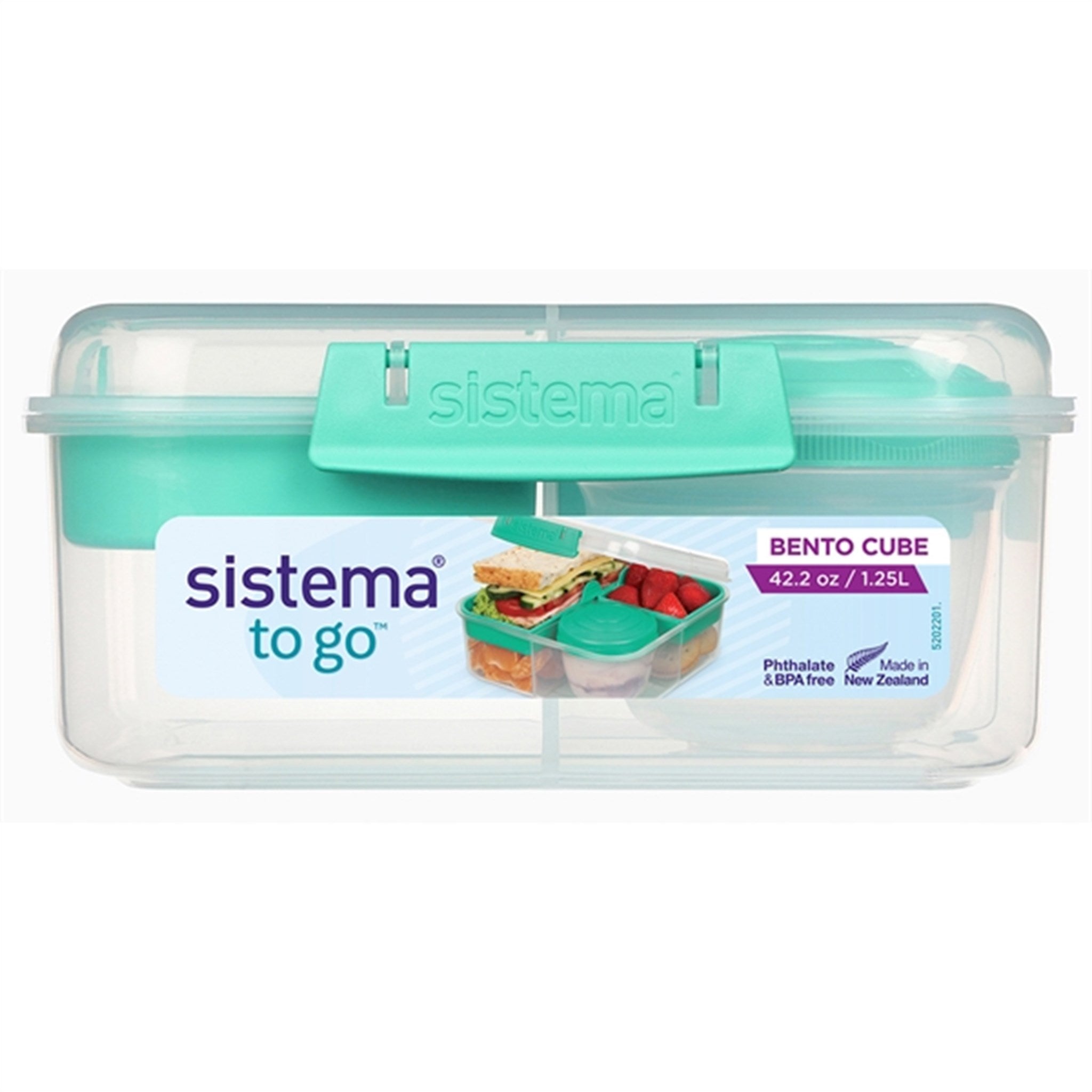 Sistema To Go Bento Cube Lunch Box 1,25 L Minty Teal 2