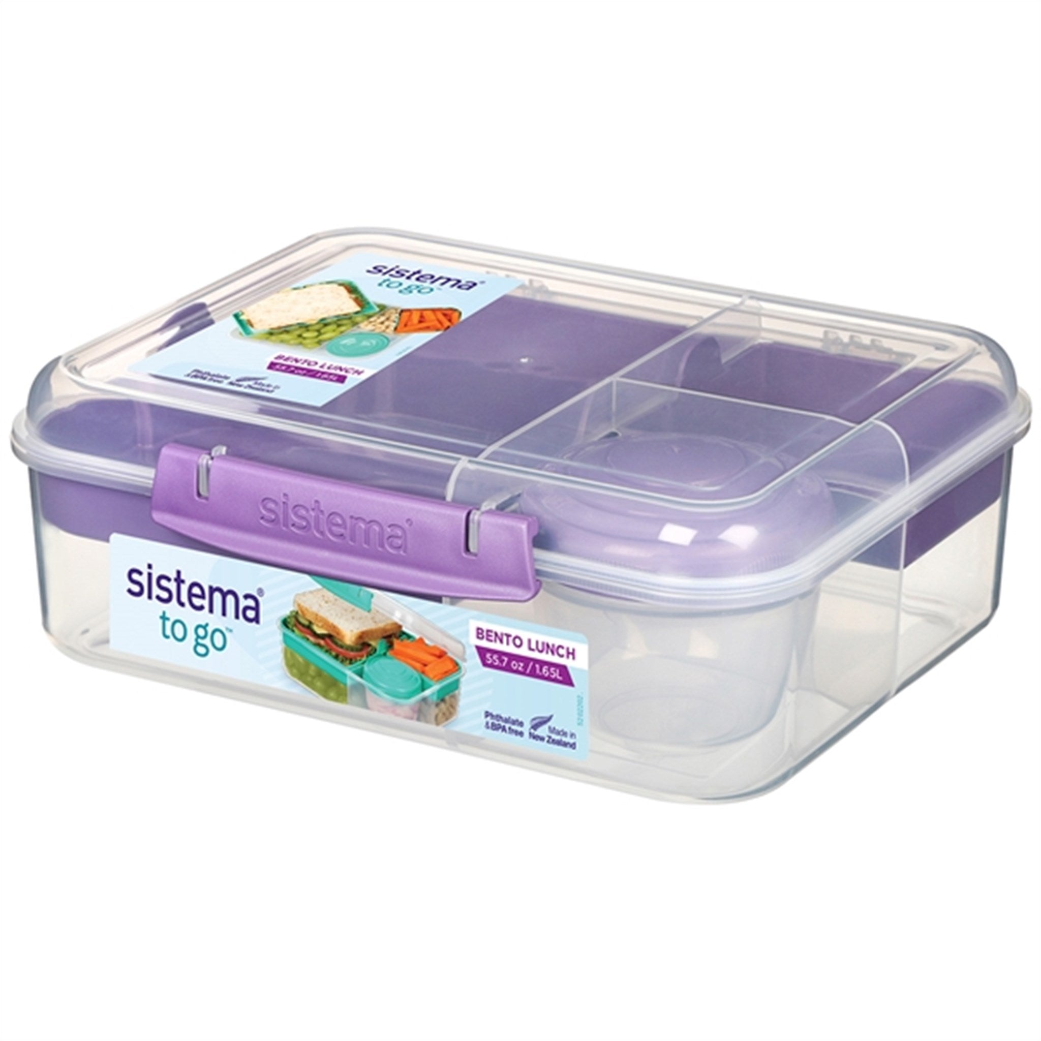 Sistema To Go Bento Lunch Box 1,65 L Misty Purple