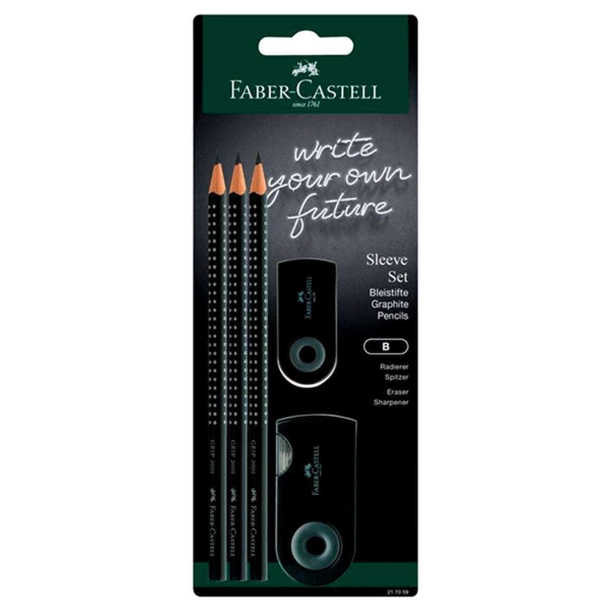 Faber Castell Grip 2001 School Set Pencils Black