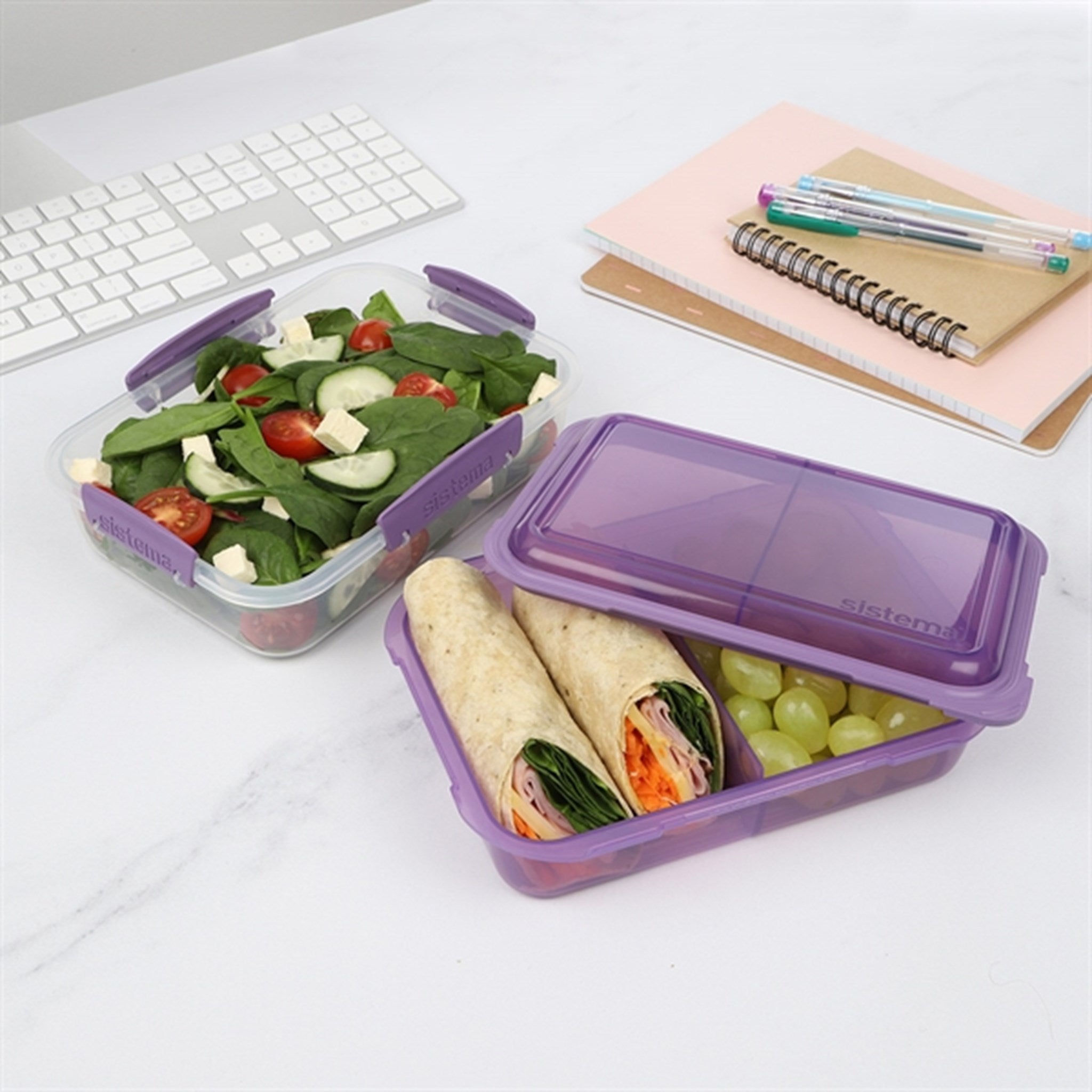 Sistema To Go Lunch Stack Rectangle Lunch Box 1,8 L Misty Purple 3