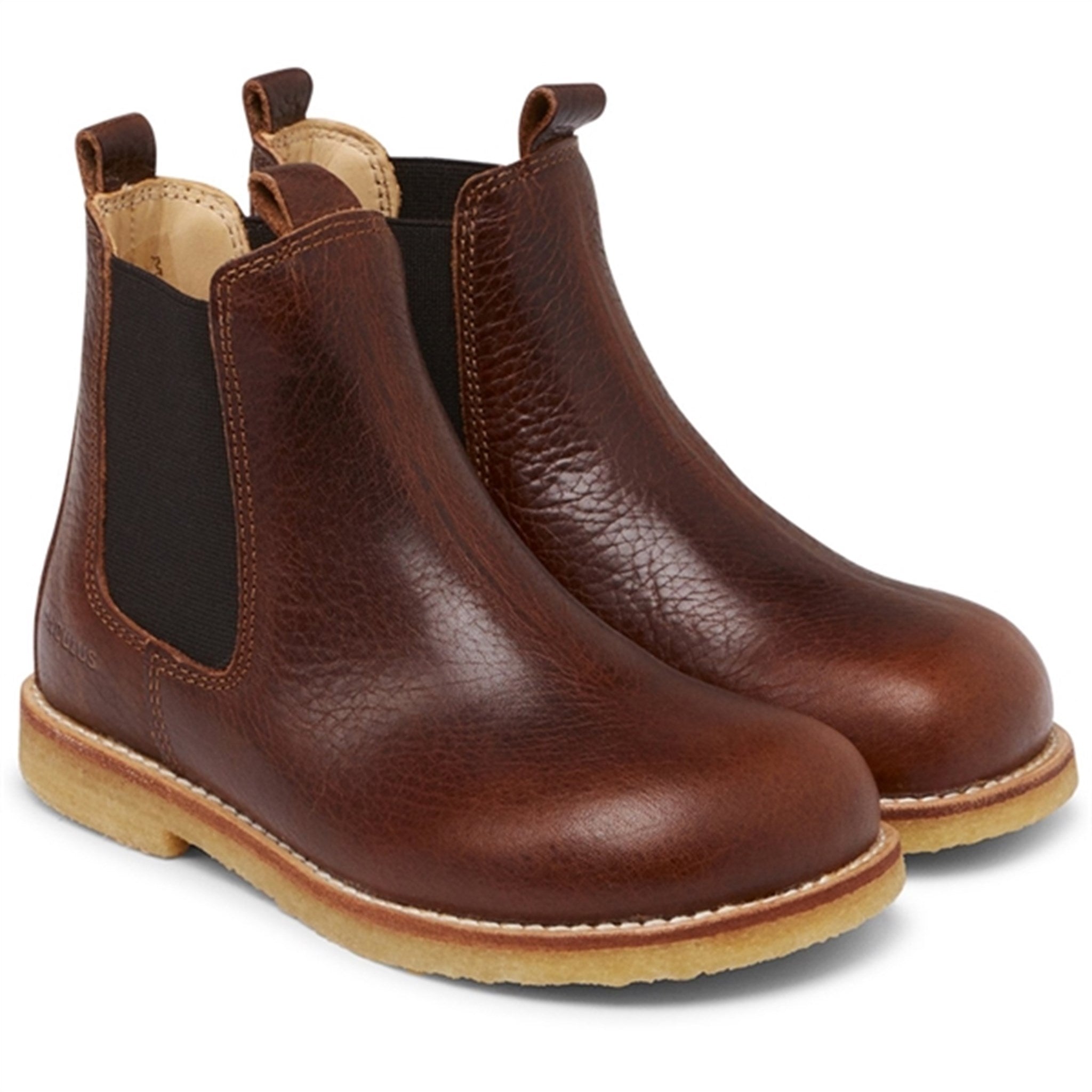 Angulus Chelsea Boots With Elastic Band Dark Brown/Brown