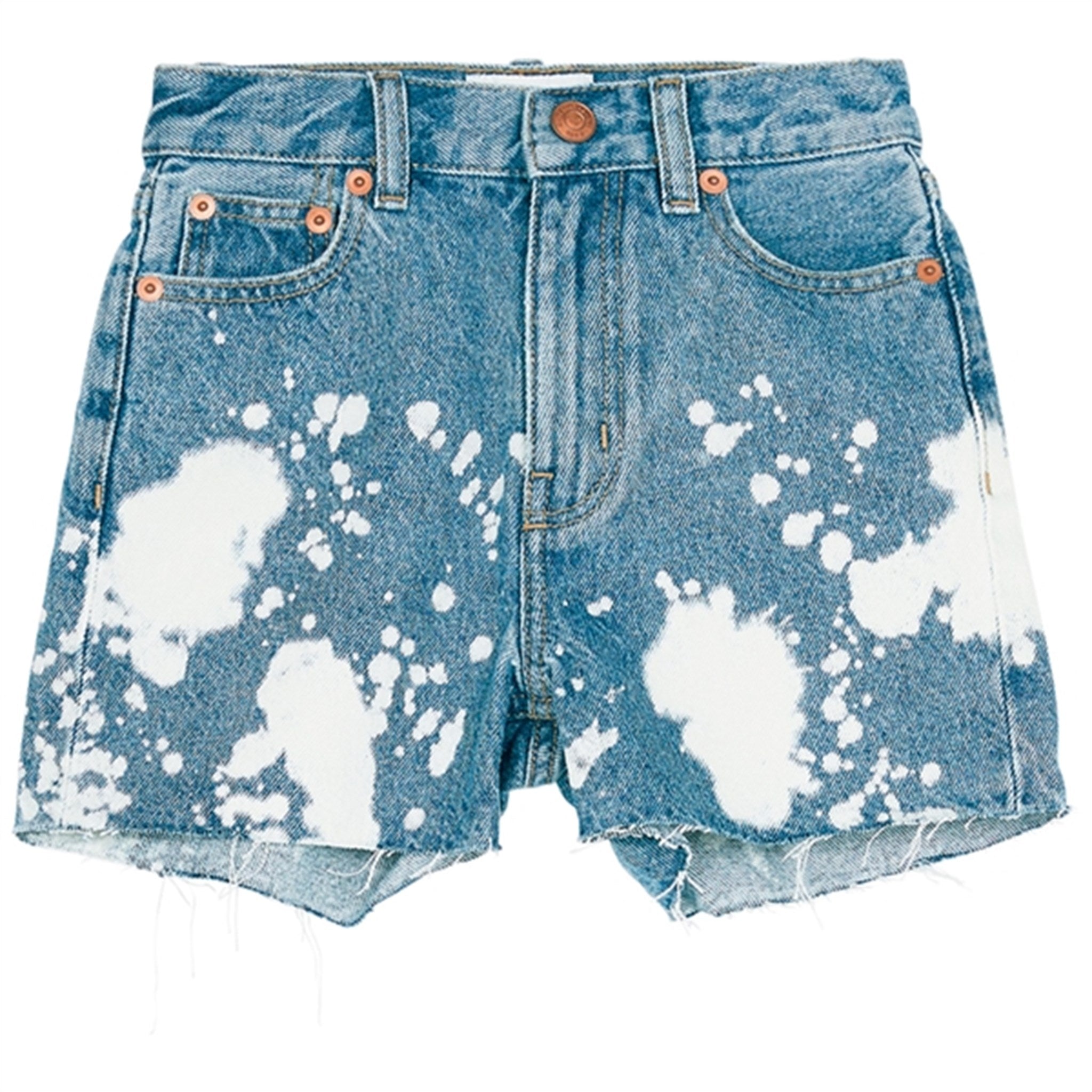 Finger In The Nose Cherryl Bleached Blue White Spots High Waist Shorts