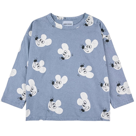 Bobo Choses Blue Mouse Blouse AOP