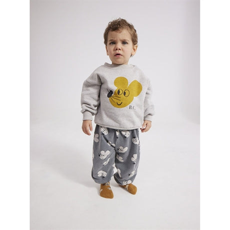 Bobo Choses Light Heather Grey Mouse Sweatshirt 2