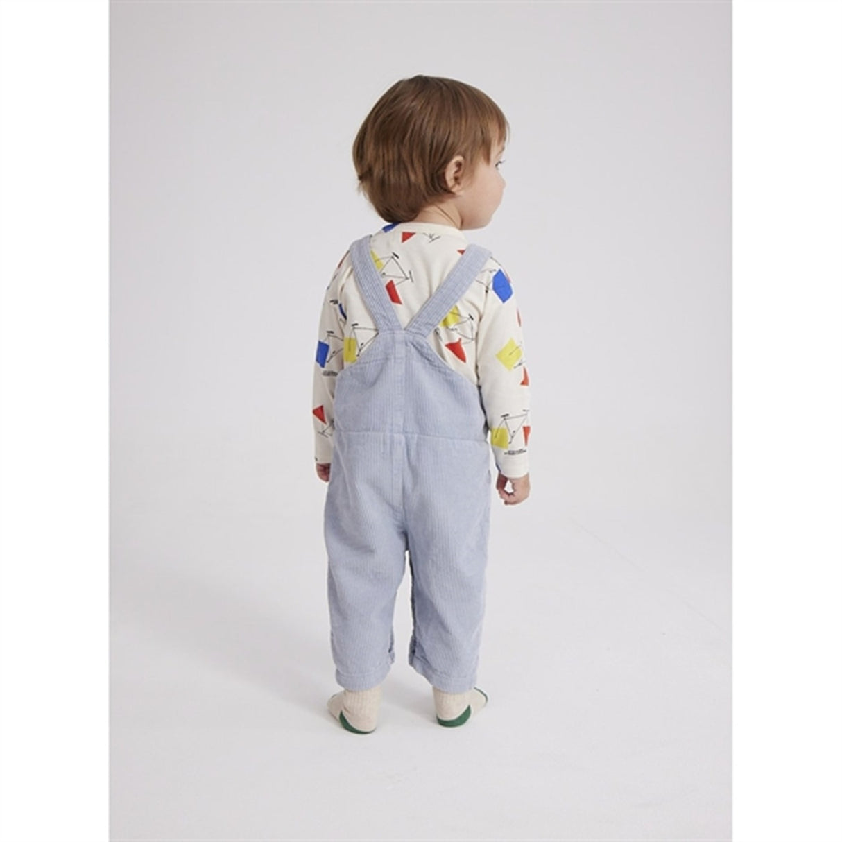 Bobo Choses Light Blue Multicolor B.C Corduroy Overall 3