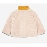 Bobo Choses Beige Color Block Sheepskin Jacket 4