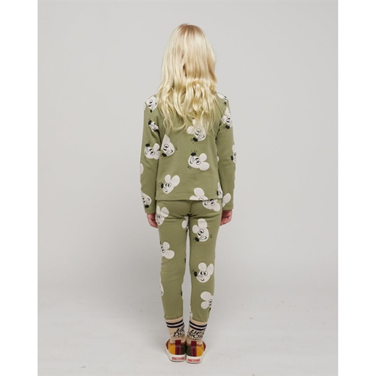 Bobo Choses Light Green Mouse Leggings AOP 4