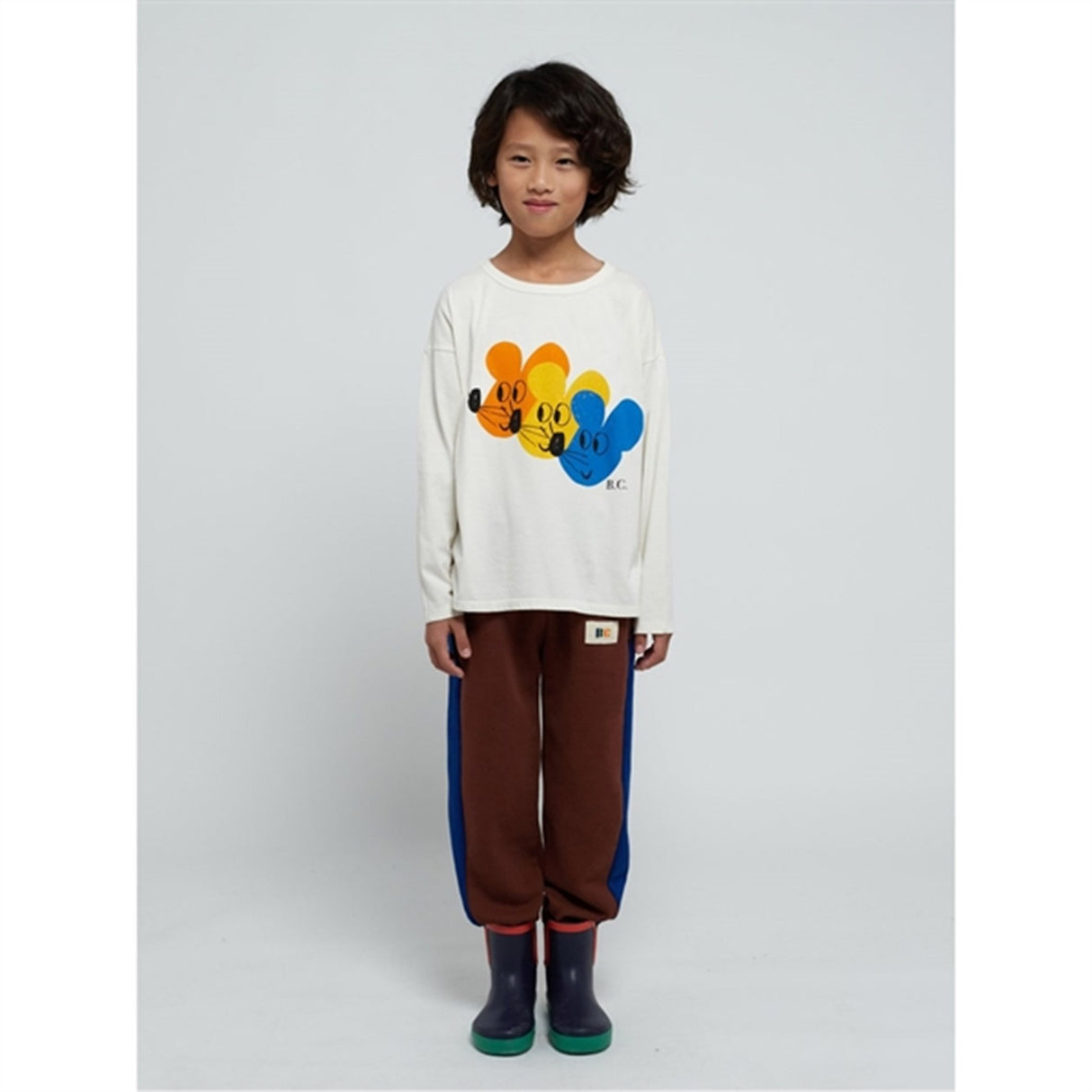 Bobo Choses Dark Brown B.C Label Sweatpants 8