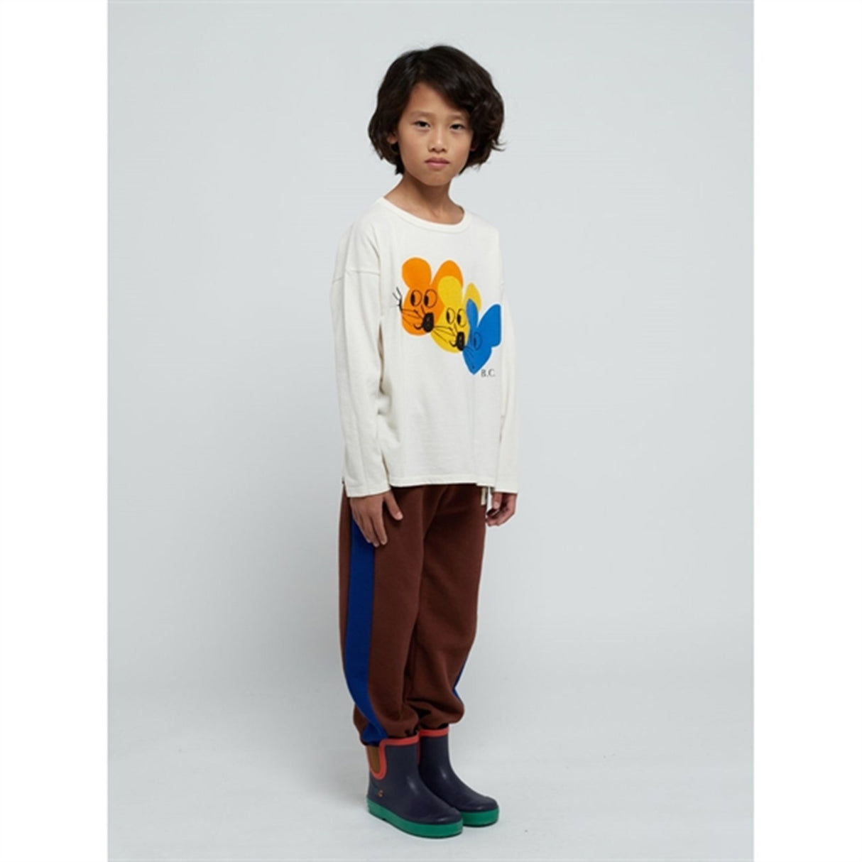 Bobo Choses Dark Brown B.C Label Sweatpants 9