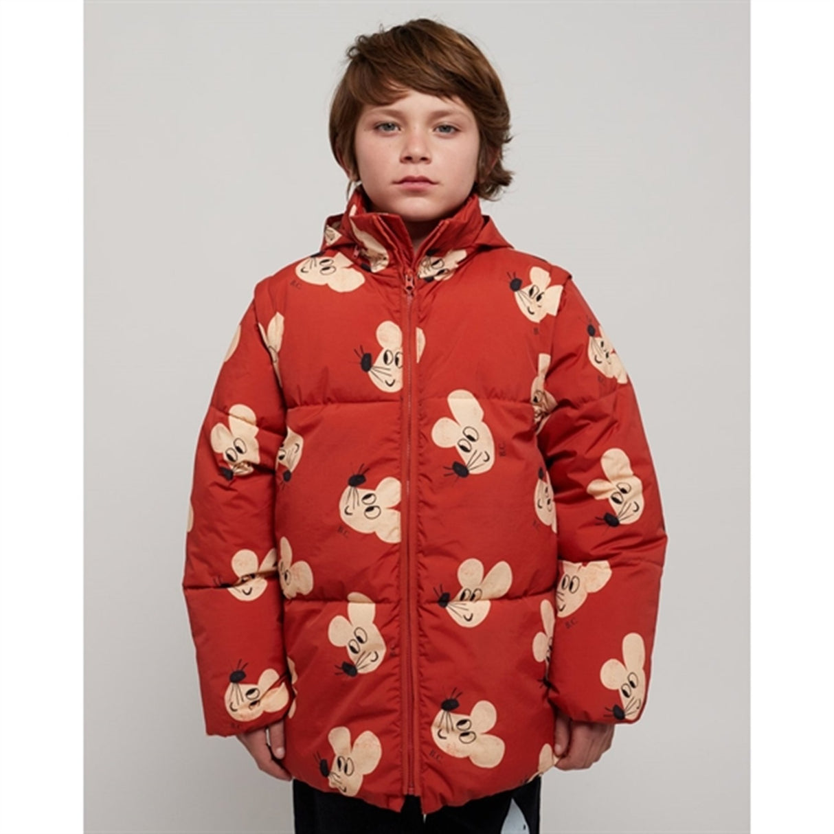 Bobo Choses Brown Mouse Polstret Jacket AOP 5