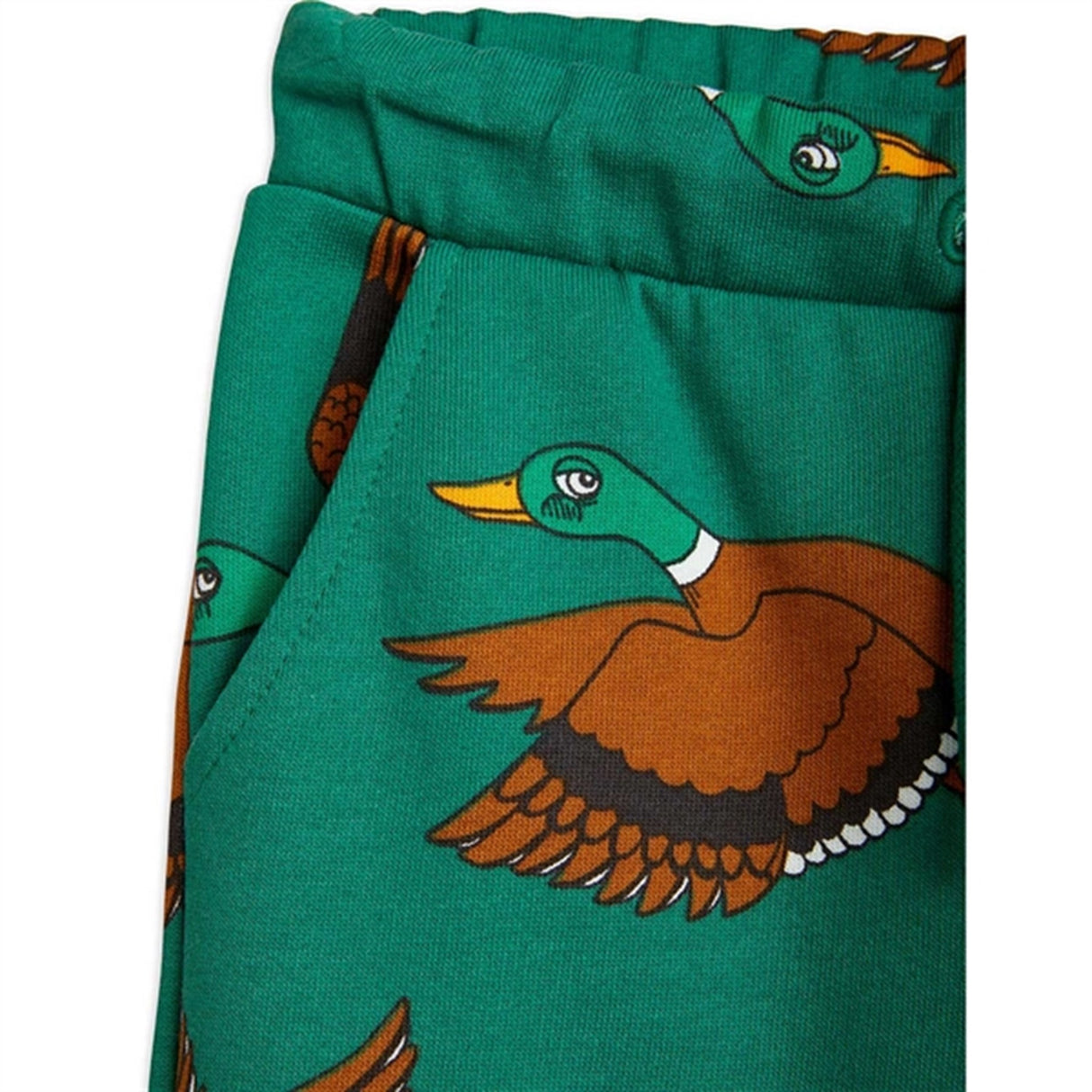 Mini Rodini Ducks Aop Sweatpants Green 2