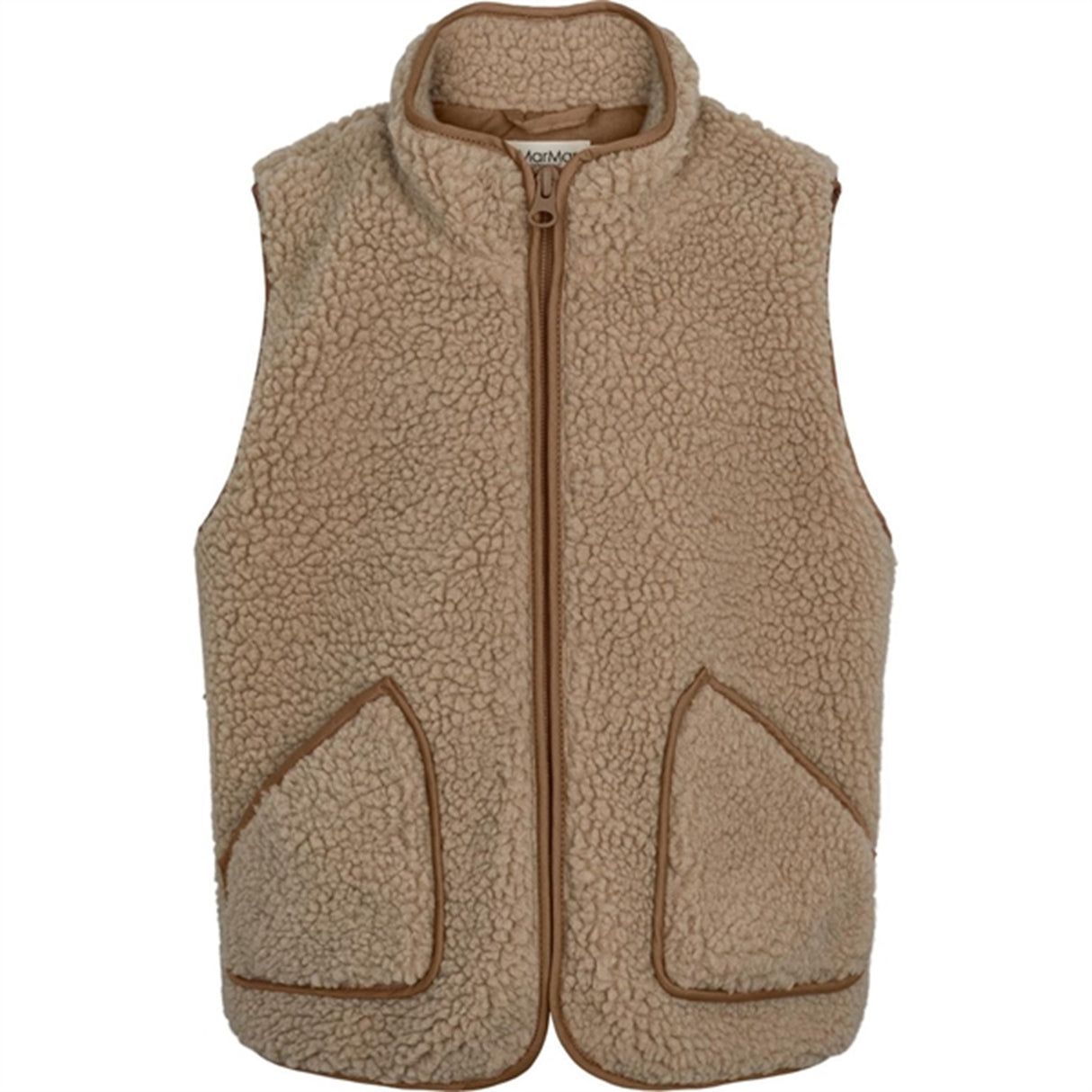 MarMar Joby Teddybear Fleece Vest Sandstone