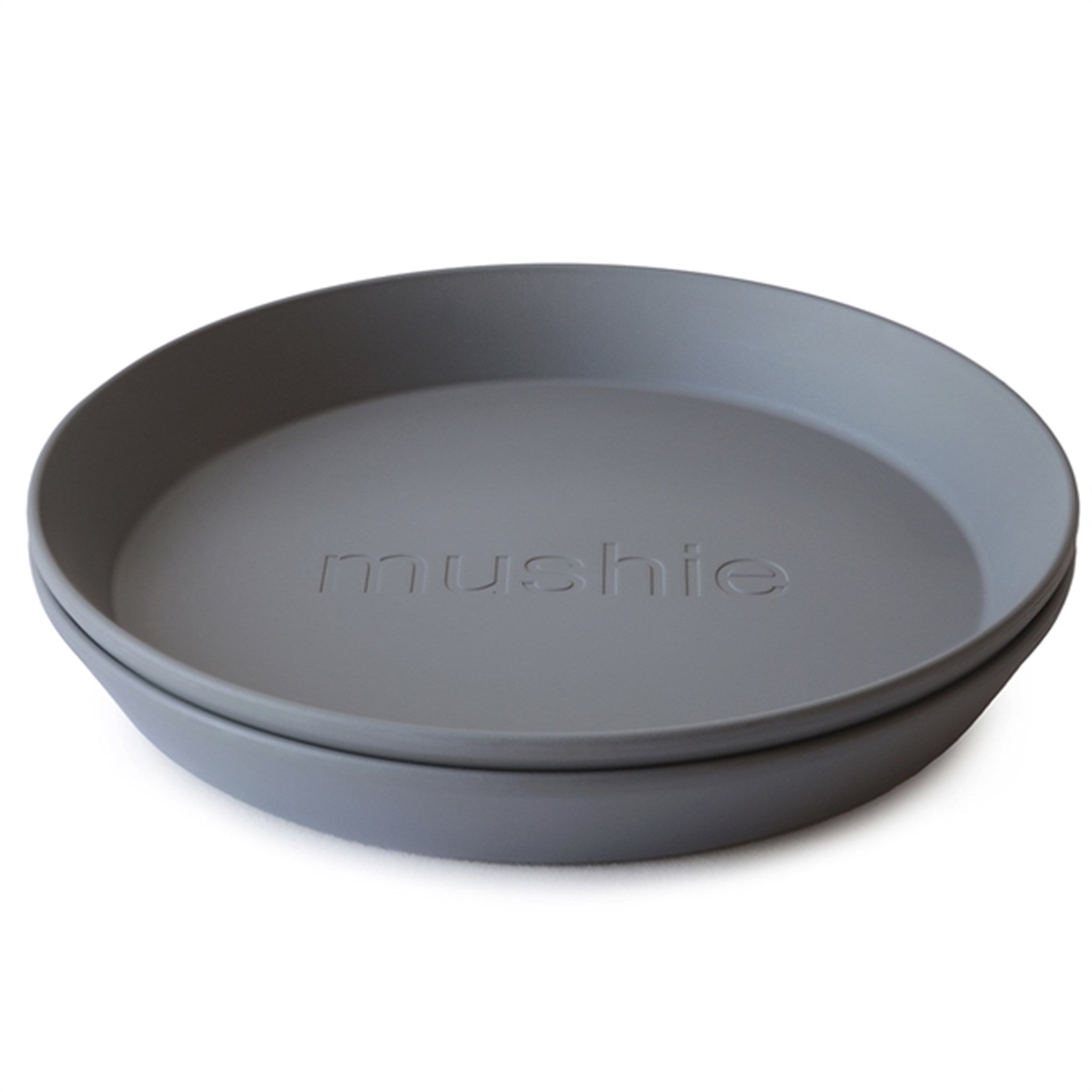 Mushie Plate Round 2-pack Smoke