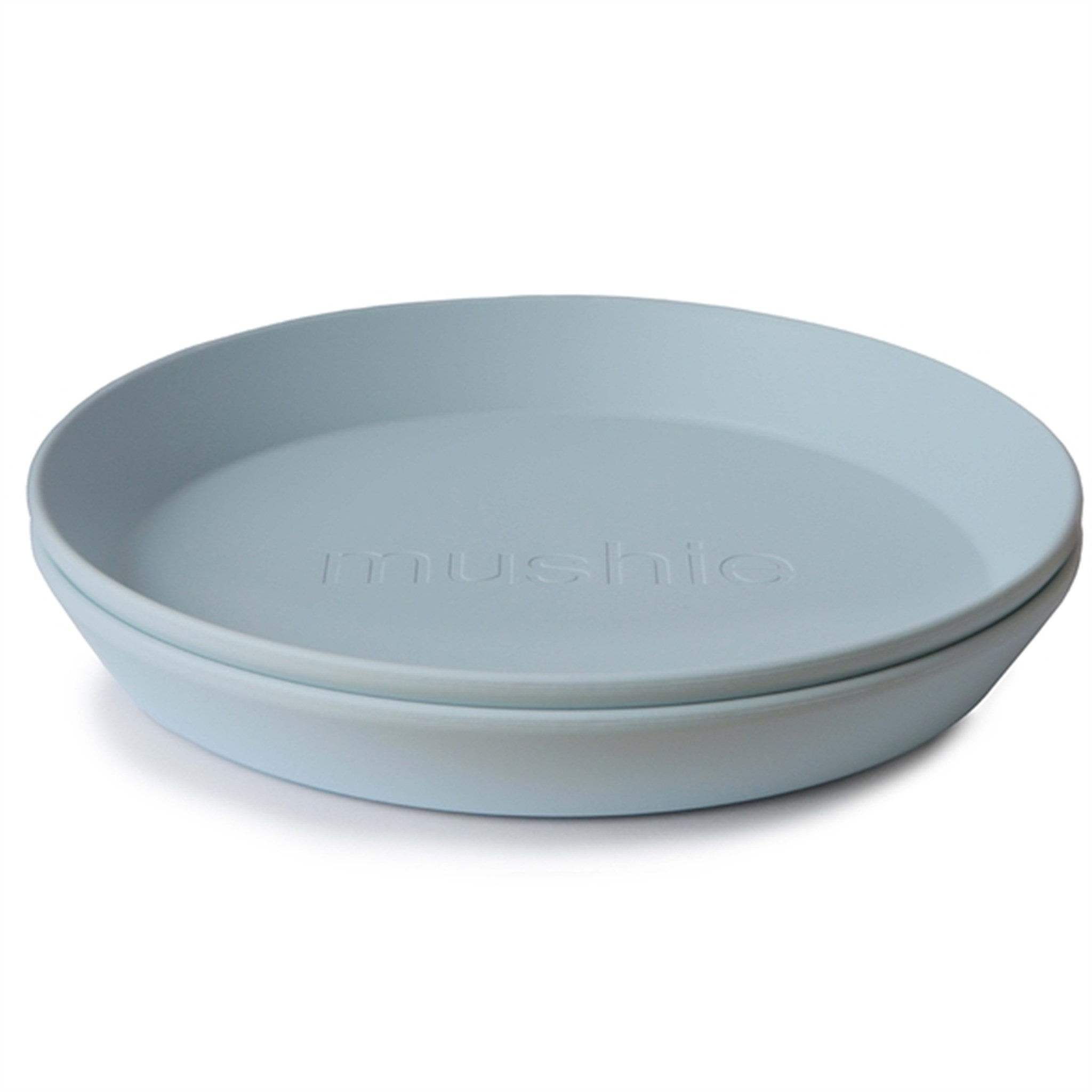 Mushie Plate Round 2-pack Powder Blue