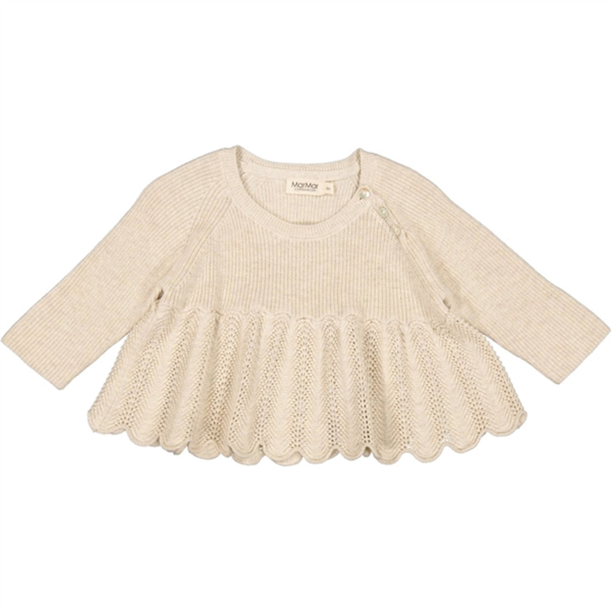 MarMar Grey Sand Mel Tanora Knit Blouse