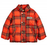 Mini Rodini Red Check Puffer Jacket