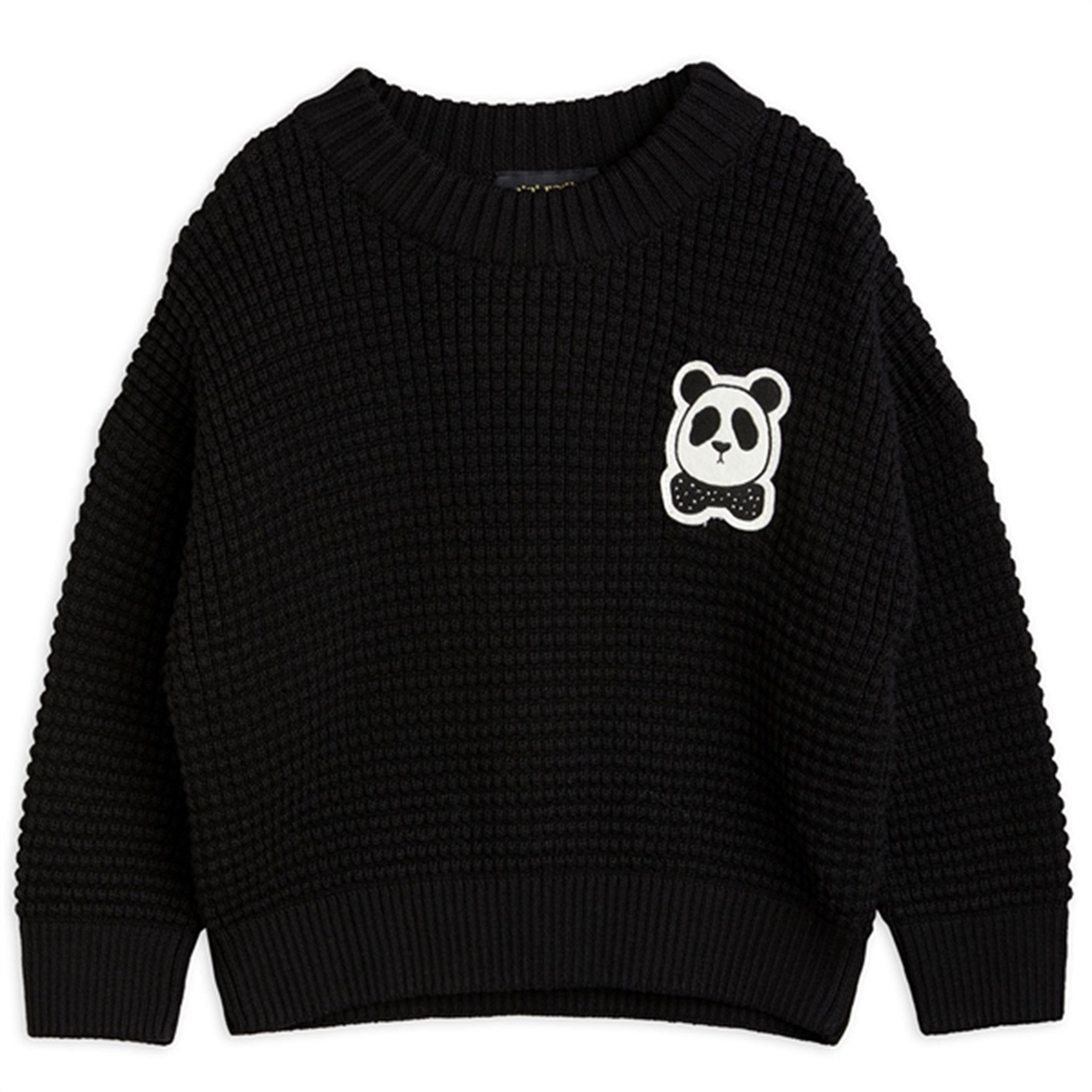 Mini Rodini Black Panda Strik Sweater
