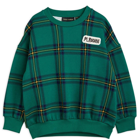 Mini Rodini Green Check Aop Sweatshirt