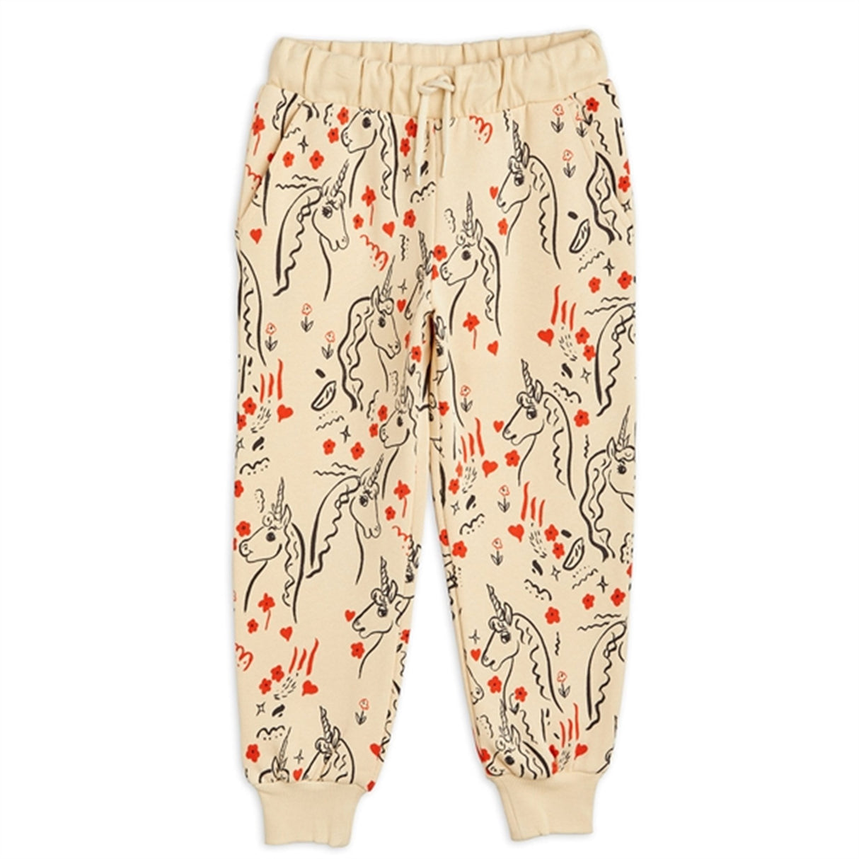 Mini Rodini Yellow Scottish Unicorns Aop Sweatpants