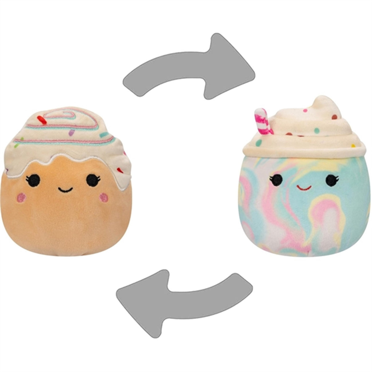 Squishmallows Flip A Mallow Milkshake/Cinnamon Bun 13 cm