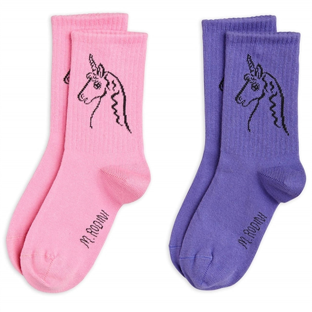 Mini Rodini Multi Scottish Unicorns 2-pack Socks